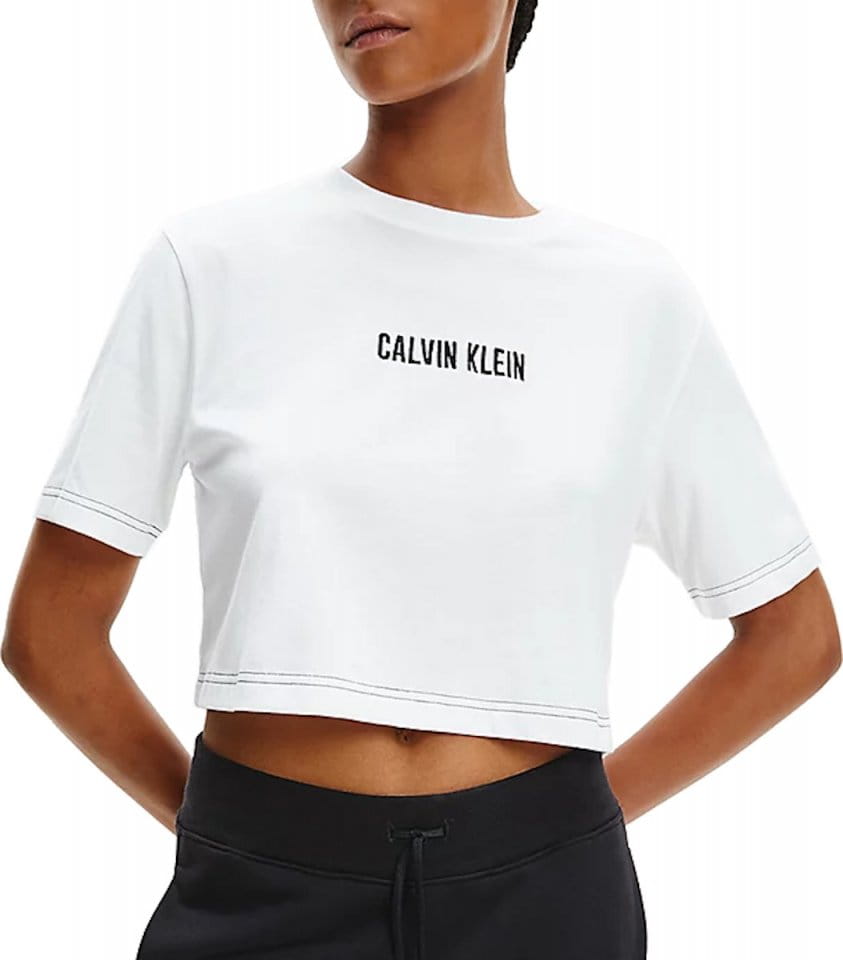 Een zekere dat is alles Geweldige eik Calvin Klein Open Back Cropped T-Shirt - Top4Football.com