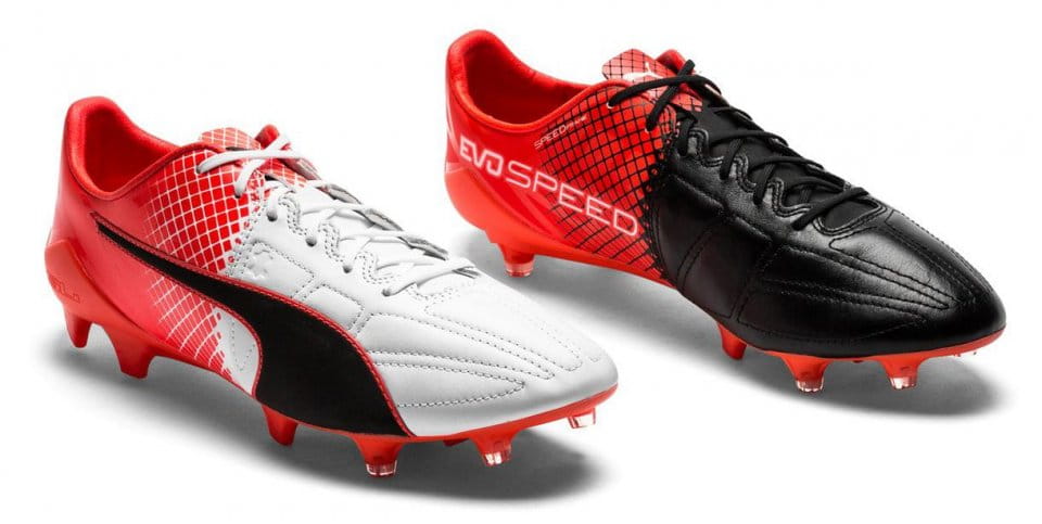 Football shoes Puma evoSPEED 1.5 Lth FG Black- Whit - Top4Football.com