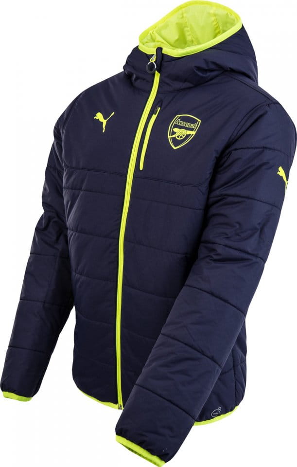 Hooded jacket Puma AFC Reversible Jkt safety yellow-peacoat -  Top4Football.com