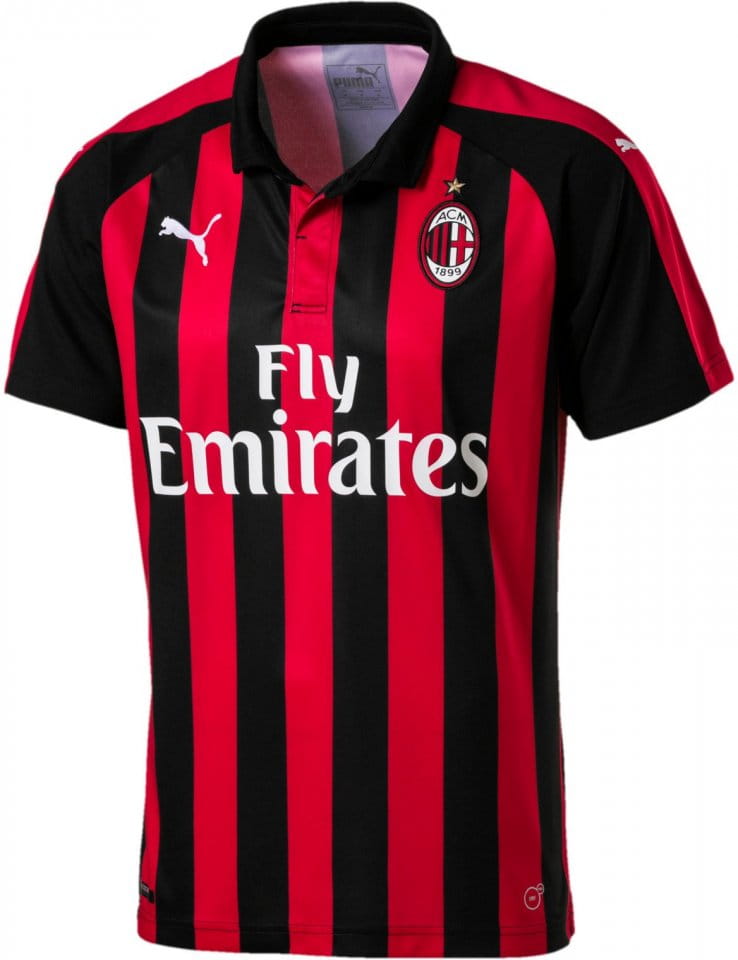 Jersey Puma AC Milan HOME Shirt Replica SS with Spon 2018/19
