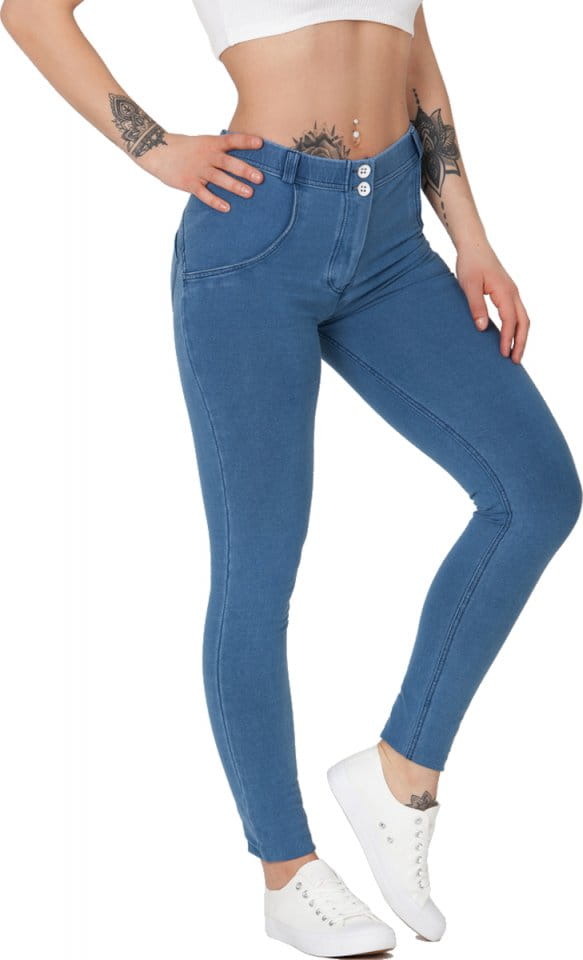 Pants Boost Jeans Mid Waist Light Blue