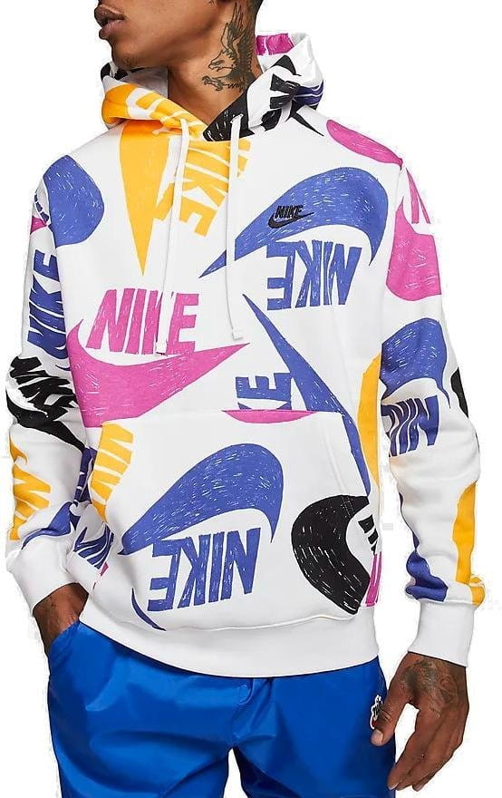 nike men's sportswear aop club hoodie