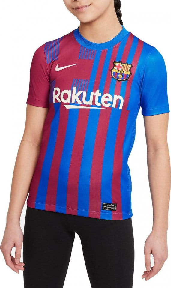 Nike FC Barcelona 2021/22 Stadium Home Big Kids Soccer Jersey